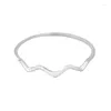 Cluster Rings S925 Sterling Silver Wavy Line for Women Thin Simple Fashion Fine Jewelry Finger Finger Accessories 2024