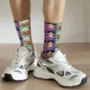 Herrstrumpor rolig lycklig komprimering grymt live datum med Jungkook retro harajuku hiphop sömlös besättning galen sock