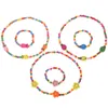 Collane con ciondolo 6 pezzi Set di gioielli per bambini di moda Amante in legno Cuore Perline Collana Bracciale Set per ragazze Regalo per bambini (Pesce a cinque stelle