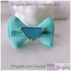 Cão vestuário designer grampos de cabelo marca cachorrinho bonito pequeno bowknot arcos com metal acessórios artesanais arco pet produtos produtos roxo dhb0b