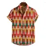Camicie casual da uomo Stampa 3D Piante Foglie Grafica per uomo Donna Camicia da spiaggia hawaiana Manica corta Streetwear Camicetta con risvolto Top Abbigliamento