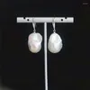 Boucles d'oreilles pendantes XUELUO mode véritable boule de feu naturel Baroque perle d'eau douce bijoux pour cadeaux