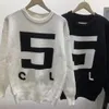 2024 canal de designer de moda blusas femininas usam em forma de coração com decote em v malha vertical alfabeto bordado macio e confortável base de luxo de alta qualidade seiko