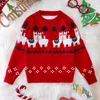 Children's Clothes Autumn and Winter Boys and Girls Christmas Sweater Cartoon Elk Kintted Sweater 240103