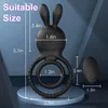 Cock Ring for Men Remote Control Rabbit Dual Vibrating Penis Rings for Ejaculation Delay Testis Stimulation Sex Toy for Couples 240105