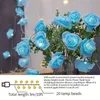 1 Stück USB-LED-Rosen-Lichterkette – Farbe: warmes weißes Licht + Blumen. 20 Luftblasen-Blumen-Lichterketten für Party-Überraschung, Garten, Outdoor-Dekoration, sanftes und romantisches Ambiente