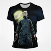 Men's T Shirts Gothic Halloween T-Shirt Tops Oversized Horror Costume Casual Short Sleeve Street Vintage Harajuku Summer Man Tees