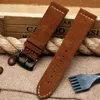23mm Watch Band Genuine Suede Leather Strap Handmade Watchband Waterproof With Quick Release Bar For Brand 240104