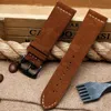 23mm Watch Band äkta Suede Leather Strap Handmased Watchband Waterproof med Quick Release Bar för varumärke 240104