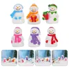 Storage Bottles 6 Pcs Christmas Micro Landscape Cake Decorations Mini Snowman Ornaments Resin Micro-landscape Miniature Statue Tiny Figures