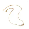 Pendanthalsband Allme Trendy Single Green Natural Stone Jade Freshwater Pearl For Women 14k Real Gold Plated Brass Choker