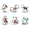 Moules de cuisson Cheval Cowboy Cookie Cutter Moule En Acier Inoxydable Poney Fer À Cheval Formes Biscuit Moule Fondant Pâtisserie Décor Outils