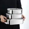 1/2/3 Grids 304 Stainless Steel Lunch Box Food Container Bento Box Top Grade Snack Storage Compartment Lunch Box Kitchenware 240105