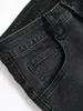 Men Black Skinny Denim Spot Jeans Male Ripped Stretch Fit Slim Trousers Long Pants Streetwear Casual 240104