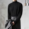 Yasuk Spring Autumn Winter Solid Casual Plush Turtleneck Men's Loose Bottom Double Faced Velvet Sweater Simple Warm BigSize 240104