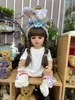 NPK 55 cm Betty Full Body Silicone Soft Touch Reborn Toddler Princess med Long Hair Life REAL Baby Doll 240104