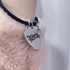 أساور سحر My Romance Cosplay Bracelet Rock Band Guitar Pick Pendant Rope Chain Accessories Excesssories Excesssories