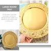 Dinnerware Sets European Style Fruit Plate Round Metal Tray Serving Plates Board Cake Stands Dinner Dishes Platters