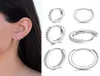 Hoop Huggie 2 PCS Cubic Zirconia Silver Hoops örhängen för kvinnor Lage Earring Sterling Men Small7810172