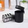 Mugs 4/6 Pcs Travel Outdoor Practical Stainless Steel Cups Set Glasses For Wine Whisky Portable Cup 30ml Drinkware Sets