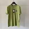 Nya mäns T-shirts-bokstav broderad ren bomullsrundhals kortärmad t-shirt avslappnad lös lös och minimalistisk utomhus t-shirt storlek m-2xl