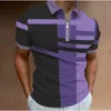 Polos pour hommes Polo à glissière 3D imprimé vêtements de sport sport tennis rue vacances T-shirt à séchage rapide