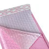 50pcs Bubble Mailers Enveloppes rembourrées Film de perles Cadeau Présent Mail Enveloppe Sac pour livre Magazine doublé Mailer Self Seal Rose Wfxgw