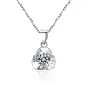 Pendentif Colliers 925 Sterling Argent Luxe Fleur Cristal Déclaration Collier Pour Femmes Filles Saint Valentin Cadeau Bijoux De Mode En Gros