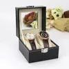 2/3/4/5/6/8/10/20/24 SLOTS WRIST WACK BOX Titta på Holder Storage Case Organizer Pu Leather Watch Double Layer Display Box 240104