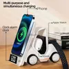 Wireless Chargers 15W 5in1 gaffeltruck Design Universal Wireless Charger Station för Smart Watch Car Design Night Light Charging Station YQ240105