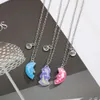 Collier bon ami pour enfants, goutte d'huile de dauphin, aimant créatif, ensemble d'amour d'épissage