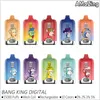 Bang King Digital Puff 15K E Cigarettes 15000 Puffs Boîte de stylo vape jetable rechargeable 0% 2% 3% 5% 10 saveurs en stock