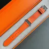 Kampanj högkvalitativ Swift eller Barenia Leather Ultra 2 Band för Apple Watch 9 8 7 6 SE 5 4 3 Rem 41mm 45mm 49mm 240104