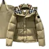 Burberrr Haute Qualité Down Manteau Designer Parkas 23FW Mode Hiver Hommes Dames De Luxe Lettre Plaid Classique Chaud Top Veste Trois Couleurs