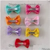 Cão vestuário designer grampos de cabelo marca cachorrinho bonito pequeno bowknot arcos com metal acessórios artesanais arco pet produtos produtos roxo dhb0b