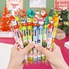 1020 st gel penns tecknad jultomten 6-färg press kreativ hand penna kawaii kulpoint pengs skola kontor stationär 240105