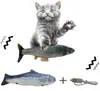 30CM Pet Cat Toy USB Charging Simulation Electric Dancing Moving Floppy Fish Cats Toy For Pet Toys Interactive Dog Drop6670549