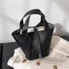 Moda 2 ustawiona torba wysokiej jakości miękka skórzana torebka torebka dla kobiet marka czarna brązowa torba żeńska prosta torba designerska 240104