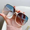 Novo designer de grandes dimensões retângulo óculos de sol feminino costa óculos de sol masculino moda quadrado óculos de sol clássico vintage óculos uv400