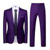 Men's Suits Formal Tux Costume Suit Fashion Slim 2 Piece Business Wedding Party Jacket Top & Pants