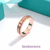 Tifannissm Rings online shop wholesale Classic T Home S925 Sterling Silver Set with Diamond Full Gold Plated Double Ring for Men and Women Have Original Box