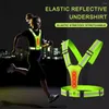 Motorcycle Apparel Highlight Reflective Vest With Elastic Wristband Adjustable Ultralight Comfy For Running Jogging Walking Cycling