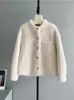 Moda jaqueta de inverno feminina casaco de pele real cordeiro natural 30% lã ovelha tosquia grossa gola alta quente outerwear 240105