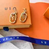 Eleganckie luksusowe kolczyki damskie projektant biżuterii para dziewcząt nowe kolczyki prezentowe zimowy urok luksusowa biżuteria miłosna z pudełkiem klasyczne kolczyki logo