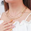 ORSA JEWELS本物925スターリングシルバーペーパークリップネックチェーン6/9.3/12mm男性向け基本リンクチェーンネックレス女性ジュエリーSC39 240104