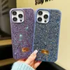 Luxury Bling Glitter Phone Cases For Iphone 15 13 Pro Max i 14 11 XS XSmax XR 14pro Fashion Designer Plating Rhinestone Diamond Women Soft Silicone Sexy Girly Back Cover