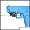 Lumières de pistolet Sports de chasse en plein air en plein air rechargeable sous-compact pistolet compact vert laser vue tactique pour Picatinny Rail Lig Dhspt