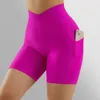 Damesshorts Jeans Yogashorts Dames Booty Shorts Fiess Workout Damesshorts Crossover Naadloze leggings Korte samenperst Butt Gymshorts voor dames