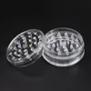 Three-layer plastic smoke grinder acrylic flat round tines manual grinder 28mm - 60mm Wsakw