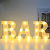 6,3 inch LED-alfabetlicht, lichtgevend cijferlicht met letters, nachtlampje met letterbekentenis, familie, bar, bruiloft, verjaardag, kerstfeest, buitendecoratie (zonder batterij) U-9